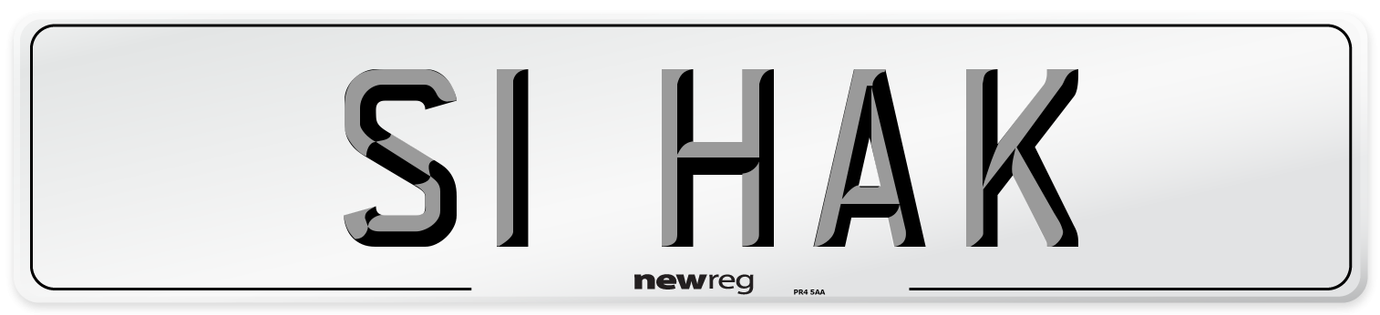 S1 HAK Number Plate from New Reg